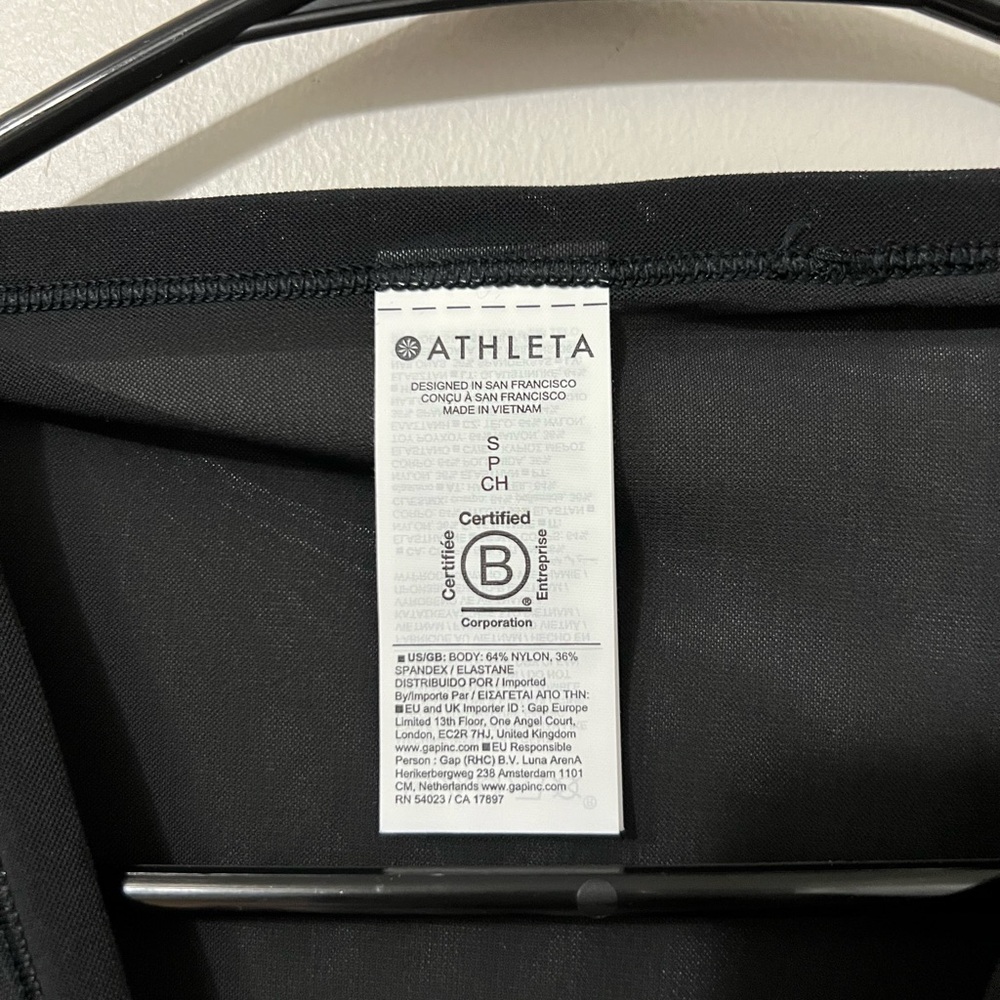 Athleta Black Short Sleeve Tee Mesh Semi Sheer NEW W/Tag - Picture 7 of 8
